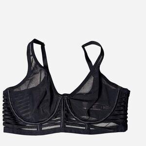 Victoria's Secret Unlined Mesh Plunge Cage Bra 34D